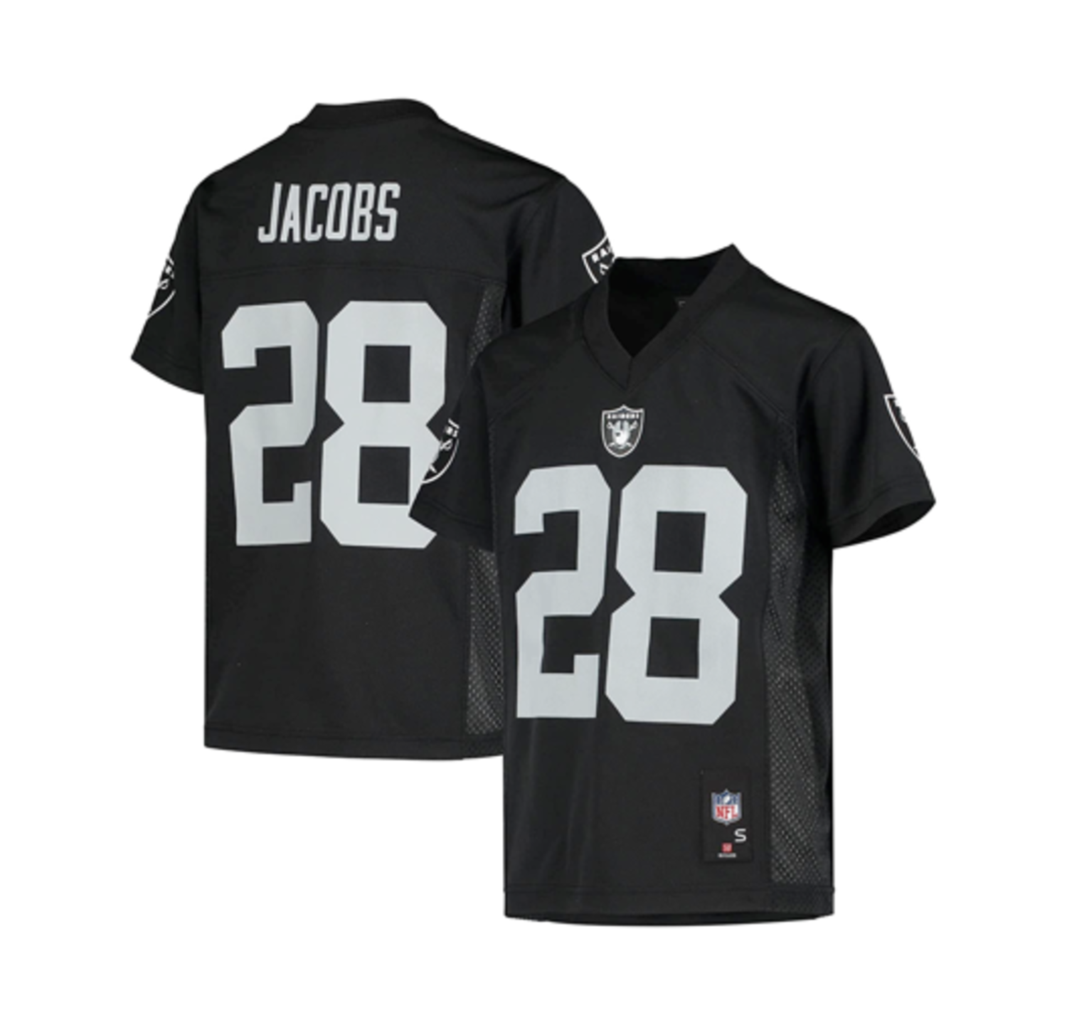 NFL Youth Jerseys Raiders Josh Jacobs #28 Black - The Locker Room