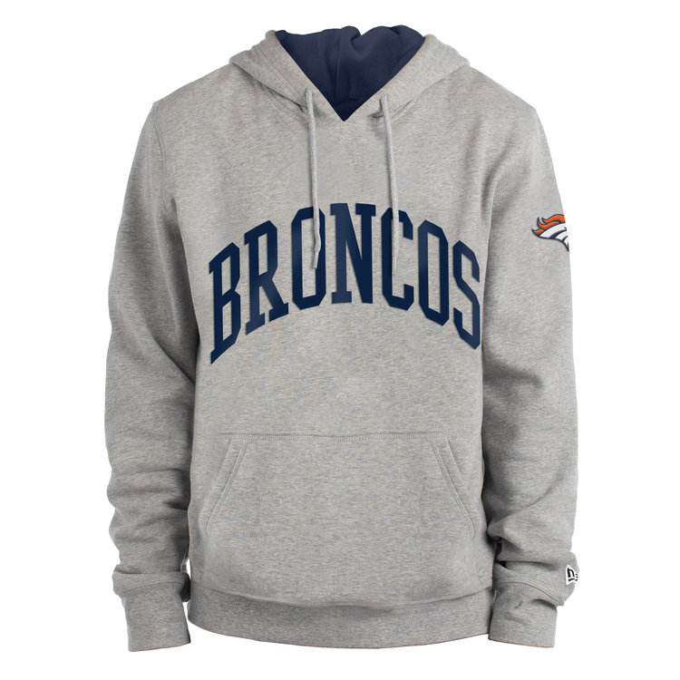 New Era Broncos M NE Gray Block Arch Hoodie
