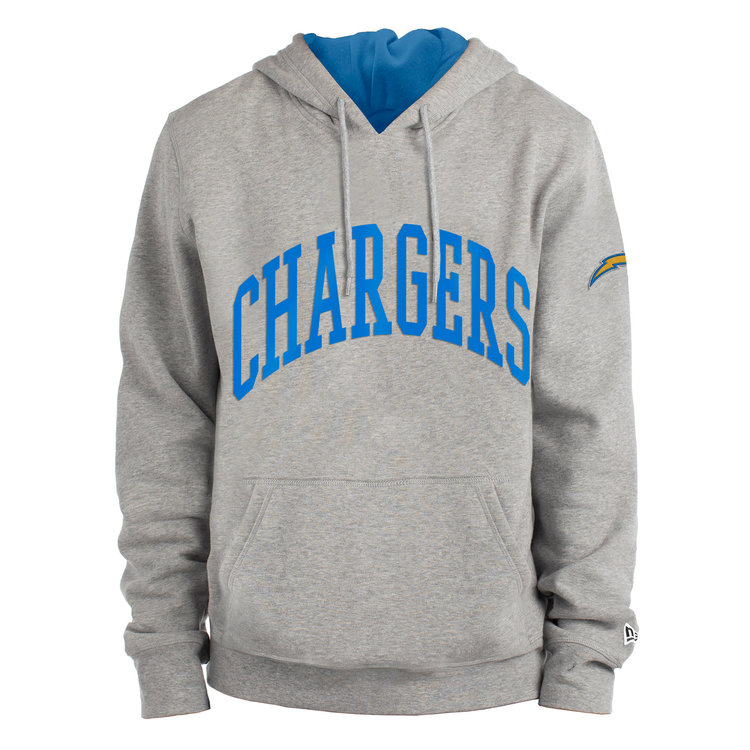 New Era Chargers M NE Gray Block Arch Hoodie