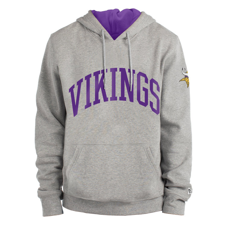 New Era Vikings M NE Gray Block Arch Hoodie
