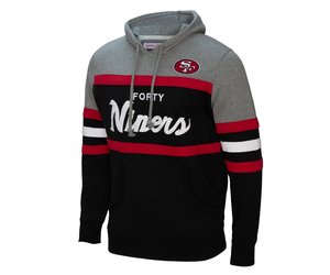 MITCHELL & NESS Headcoach San Francisco 49ers Mens Hoodie - BLACK