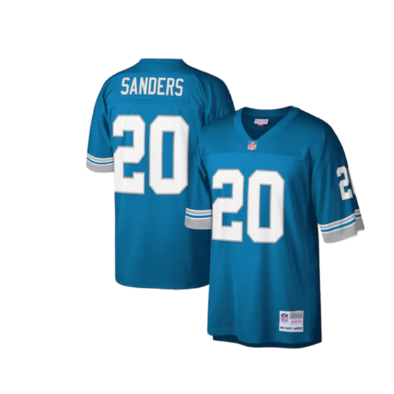 Mitchell & Ness, Shirts, Stitched Detroit Lions Barry Sanders Jersey  Mitchell Ness Sz 48