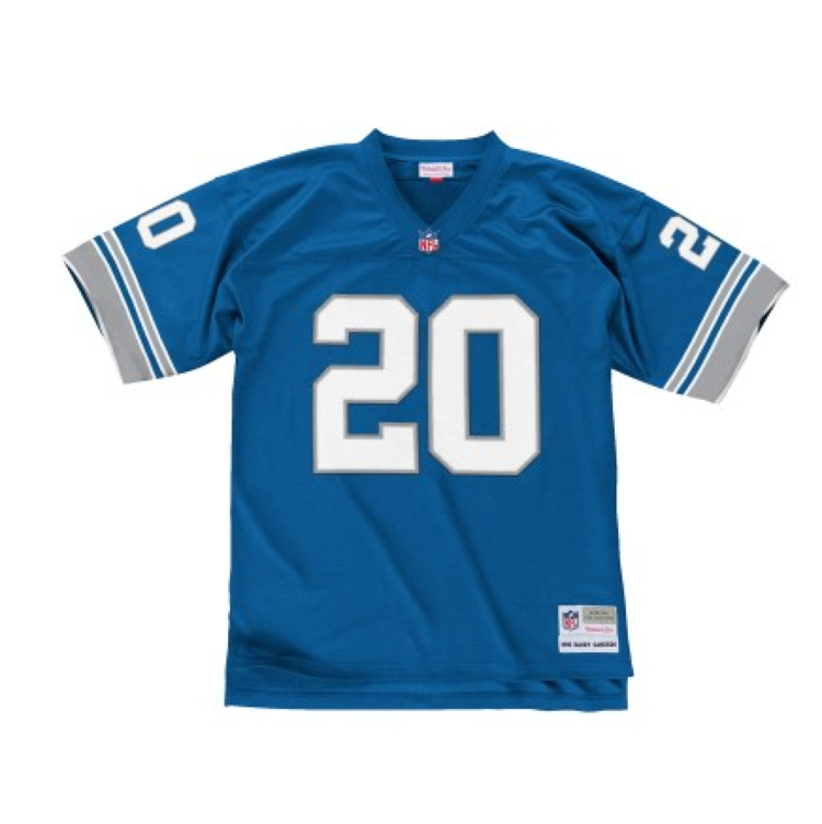 Mitchell and Ness Detroit Lions Men's Mitchell & Ness 1996 Barry Sanders #20 Jersey Blue