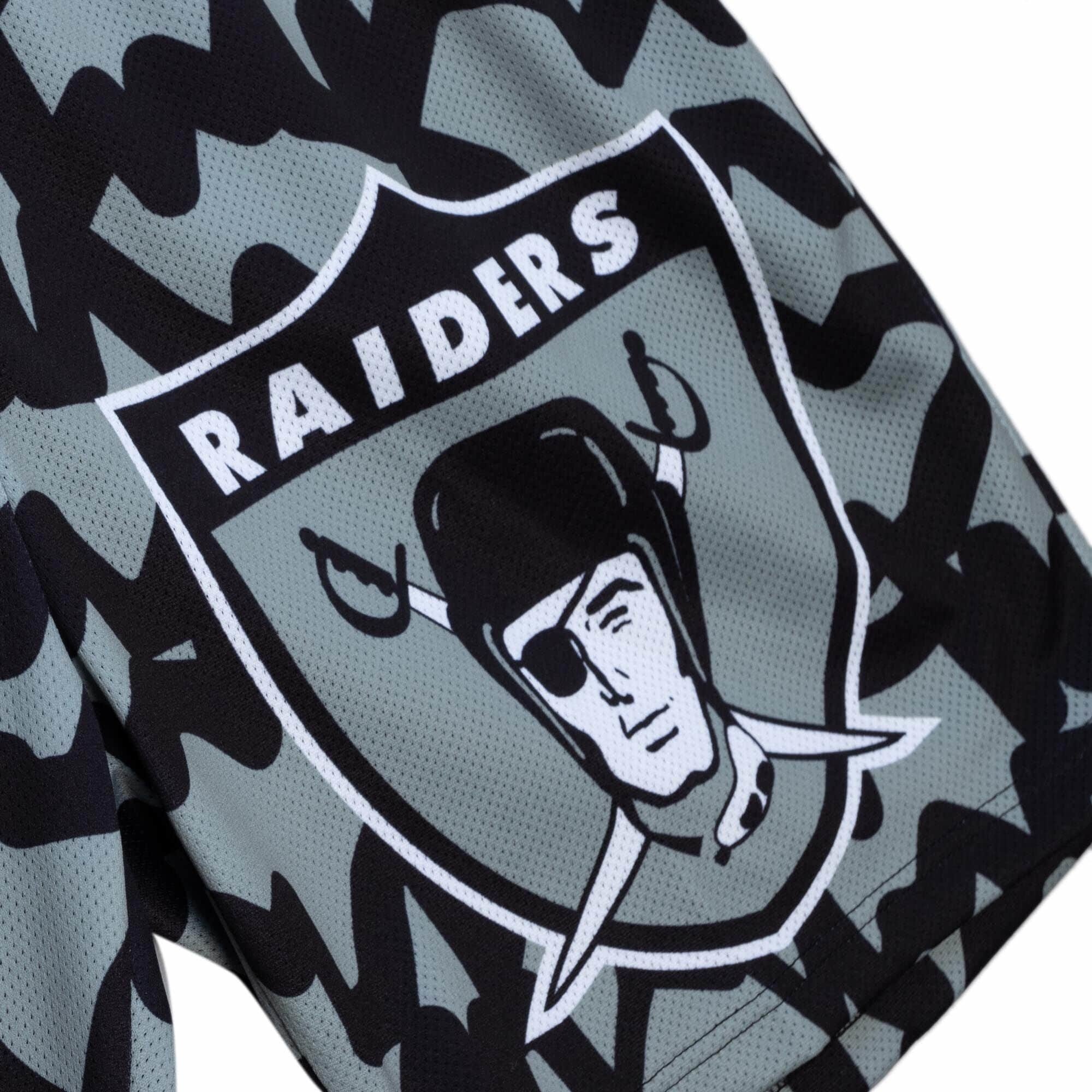 Mitchell & Ness Jumbotron Sublimated Shorts Oakland Raiders Black - Black