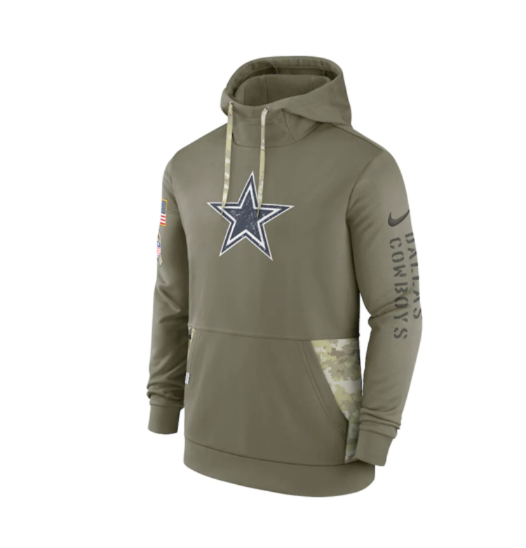 Nike Cowboys 2022 Salute to Service Pullover Therma Hoodie