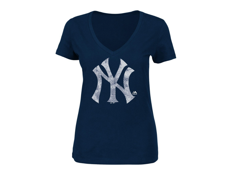 Majestic Yankees W V-Neck Keep Advancing