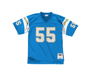 Mitchell and Ness NFL Chargers 55 Junior Seau White Throwback Men