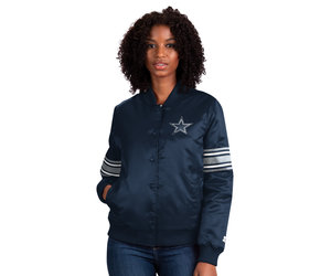 Starter Women's Dallas Cowboys Zip-Front Track Jacket Xs / Cowboys Navy Women Outerwear