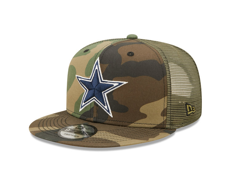 New Era Cowboys Camo Trucker Mesh 950