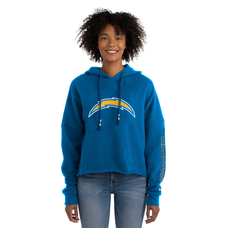 New Era Chargers W NE Blue Crop Hoodie