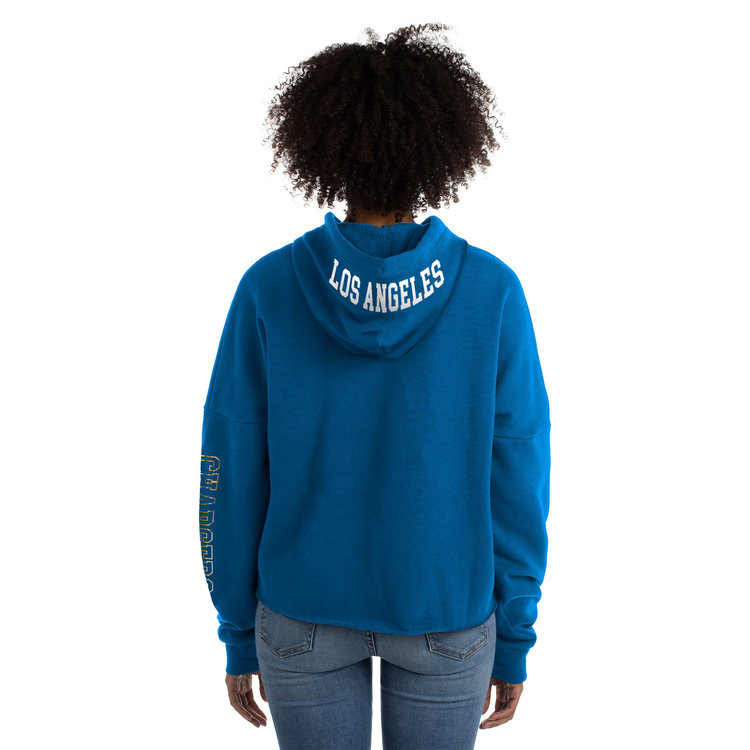 New Era Chargers W NE Blue Crop Hoodie
