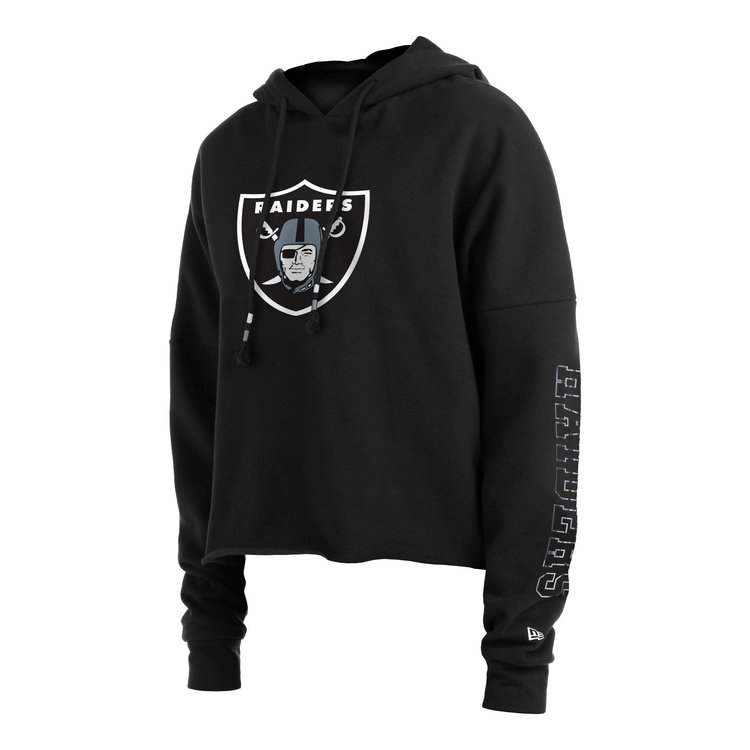 New Era Raiders W NE Black Crop Hoodie