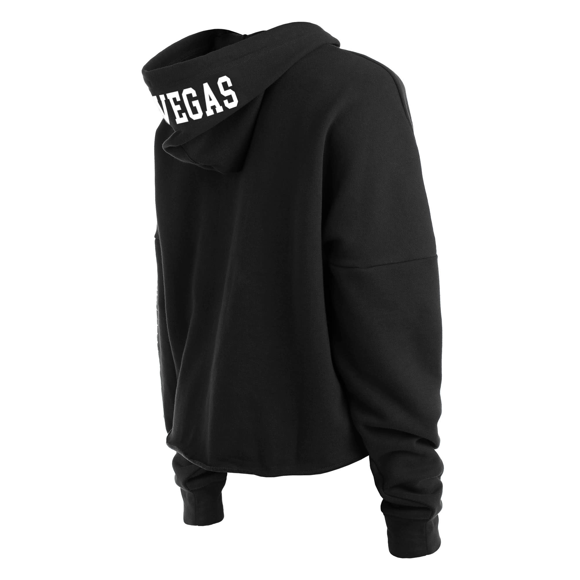 Las Vegas Raiders Women's Hooded Crop Sweatshirt - Black/White/Grey –  Refried Apparel