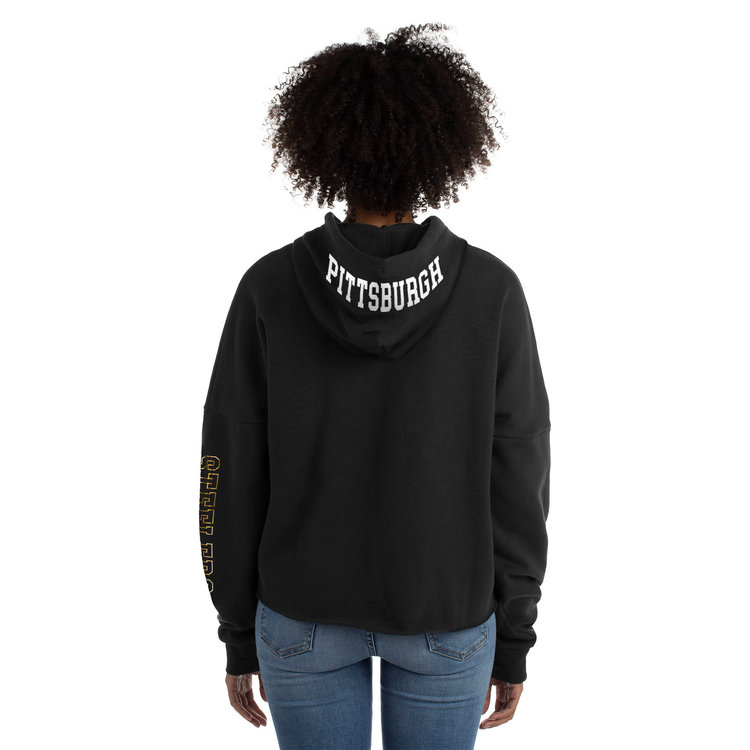 New Era Steelers W NE Black Crop Hoodie