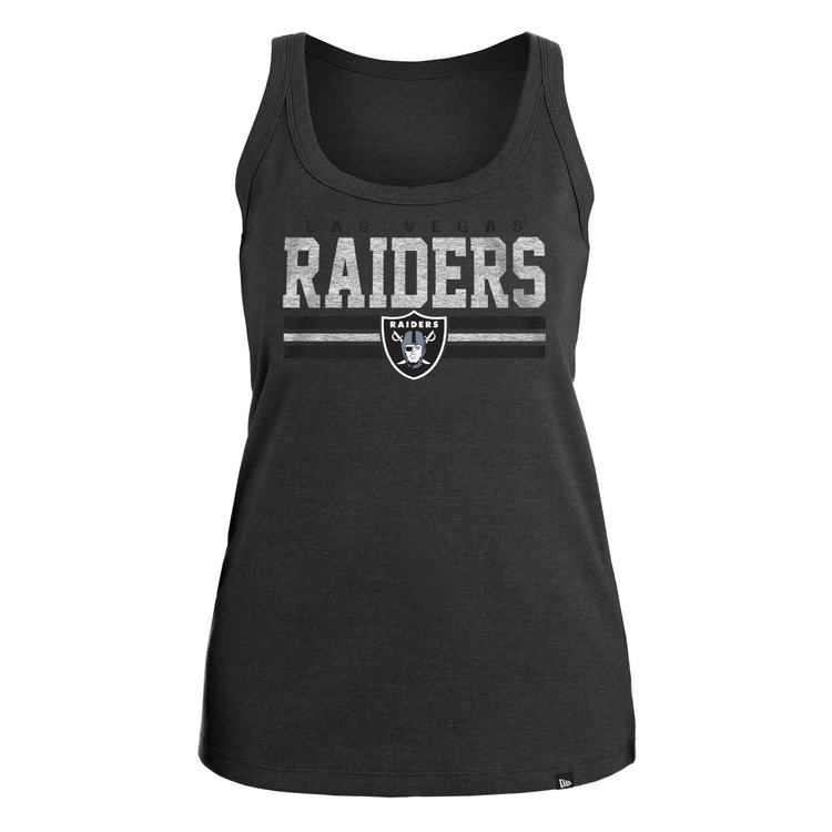 New Era Raiders W NE Heather Black Block Tank