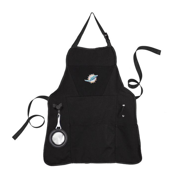 Evergreen Black Grilling Apron - Dolphins