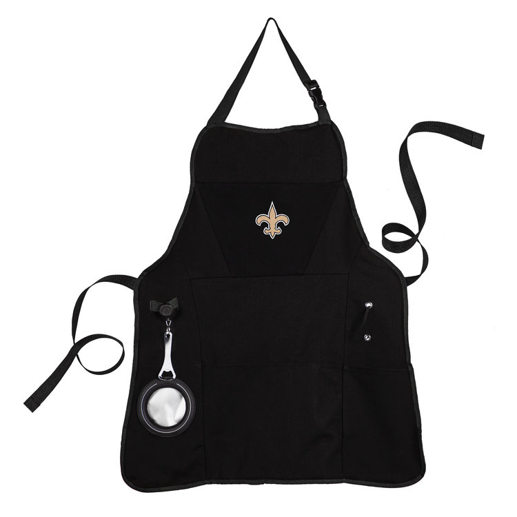 Evergreen Black Grilling Apron - Saints