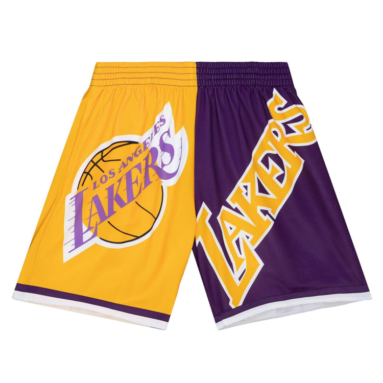 Mitchell and Ness LA Lakers M&N Men's Big Face 5.0 Gold Shorts