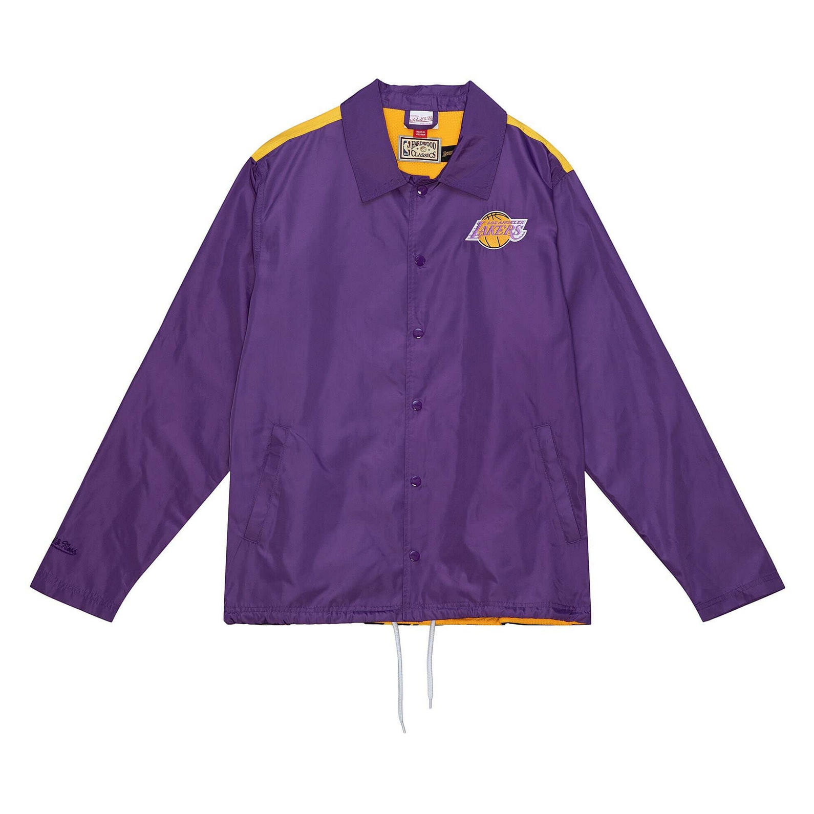 Youth Mitchell & Ness Gold/Purple Los Angeles Lakers Hardwood Classics Big Face 5.0 Shorts Size: Large