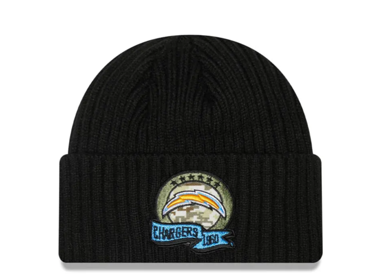 New Era Chargers New Era 2022 Salute to Service Sport Knit Black