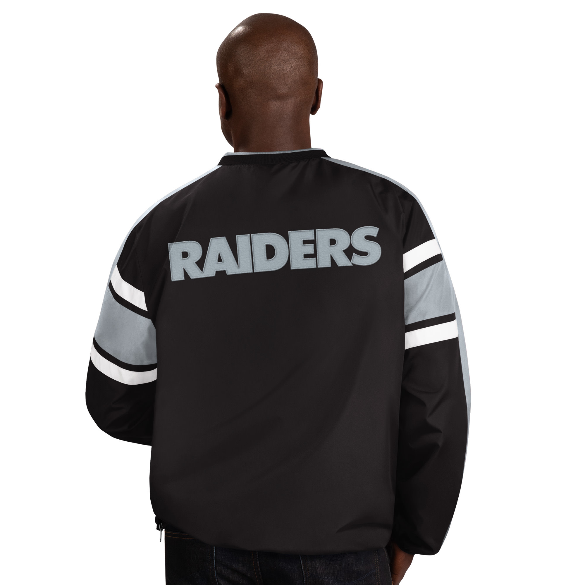 Las Vegas Raiders Cuce Women's Sequin Logo V-Neck Pullover