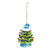 Evergreen Chargers Ceramic 4" LED Ceramic Christmas Tree Ornament With Team Hat