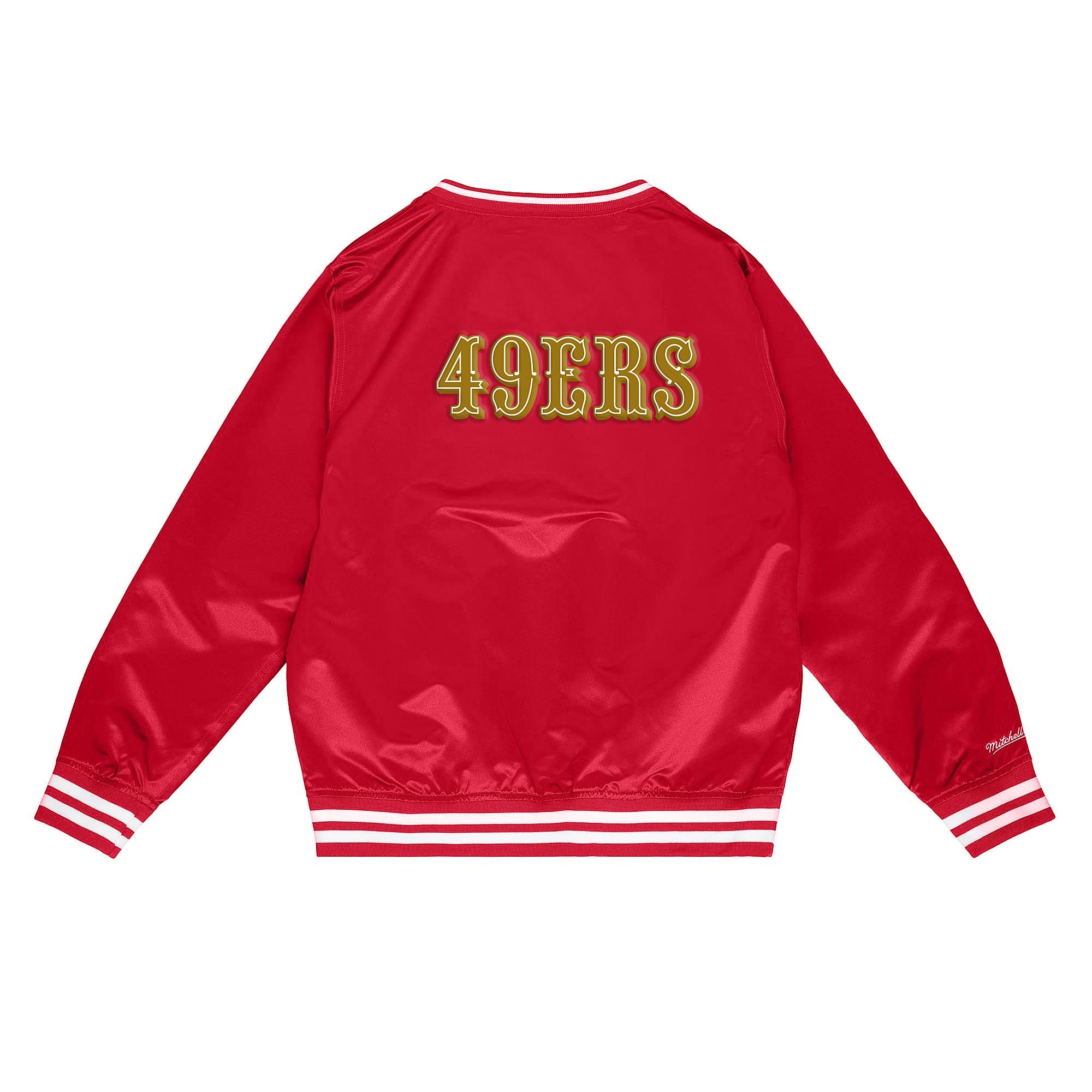 Mitchell and Ness SF 49ers Men's Mitchell & Ness Red Satin Pullover
