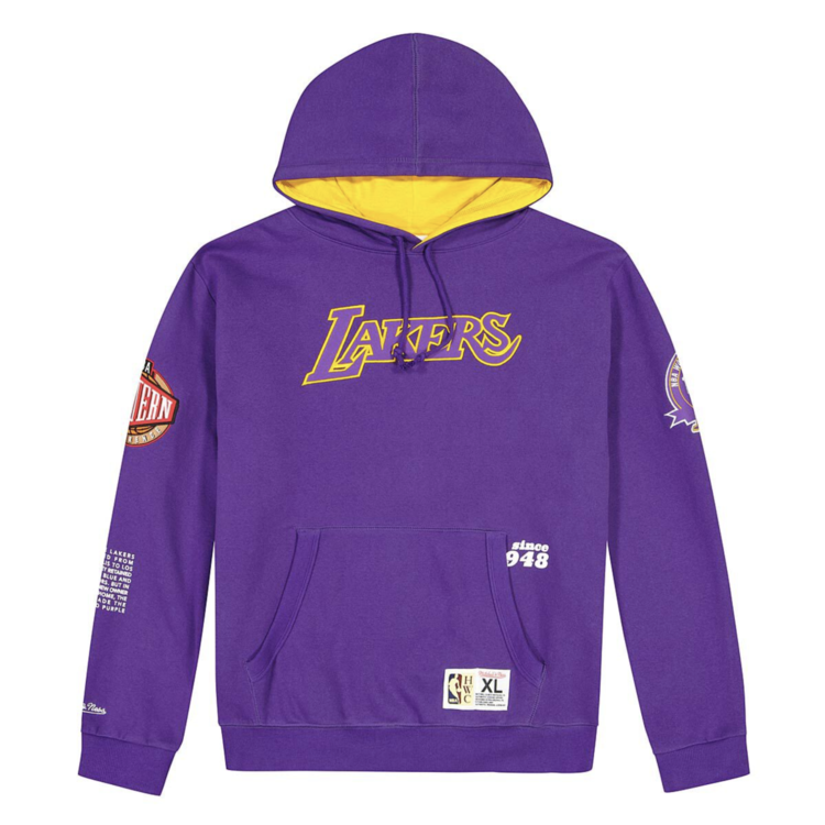 Mitchell and Ness Lakers M&N Origins Fleece Hoodie Purple