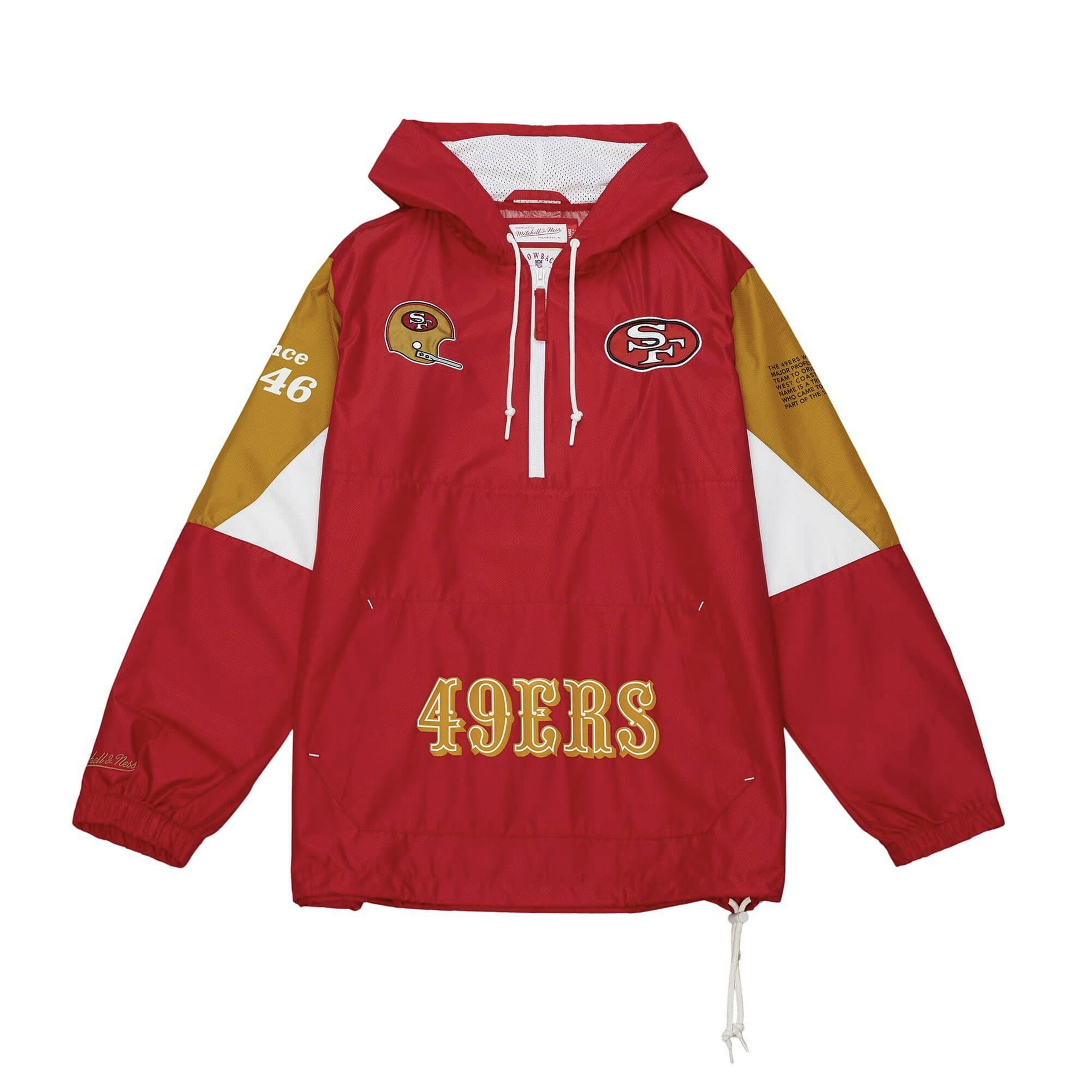 49ers M&N Origins Pullover Anorak - The Locker Room of Downey