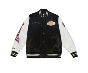 LA Lakers M&N Lightweight Satin Jacket Gold - The Locker Room of