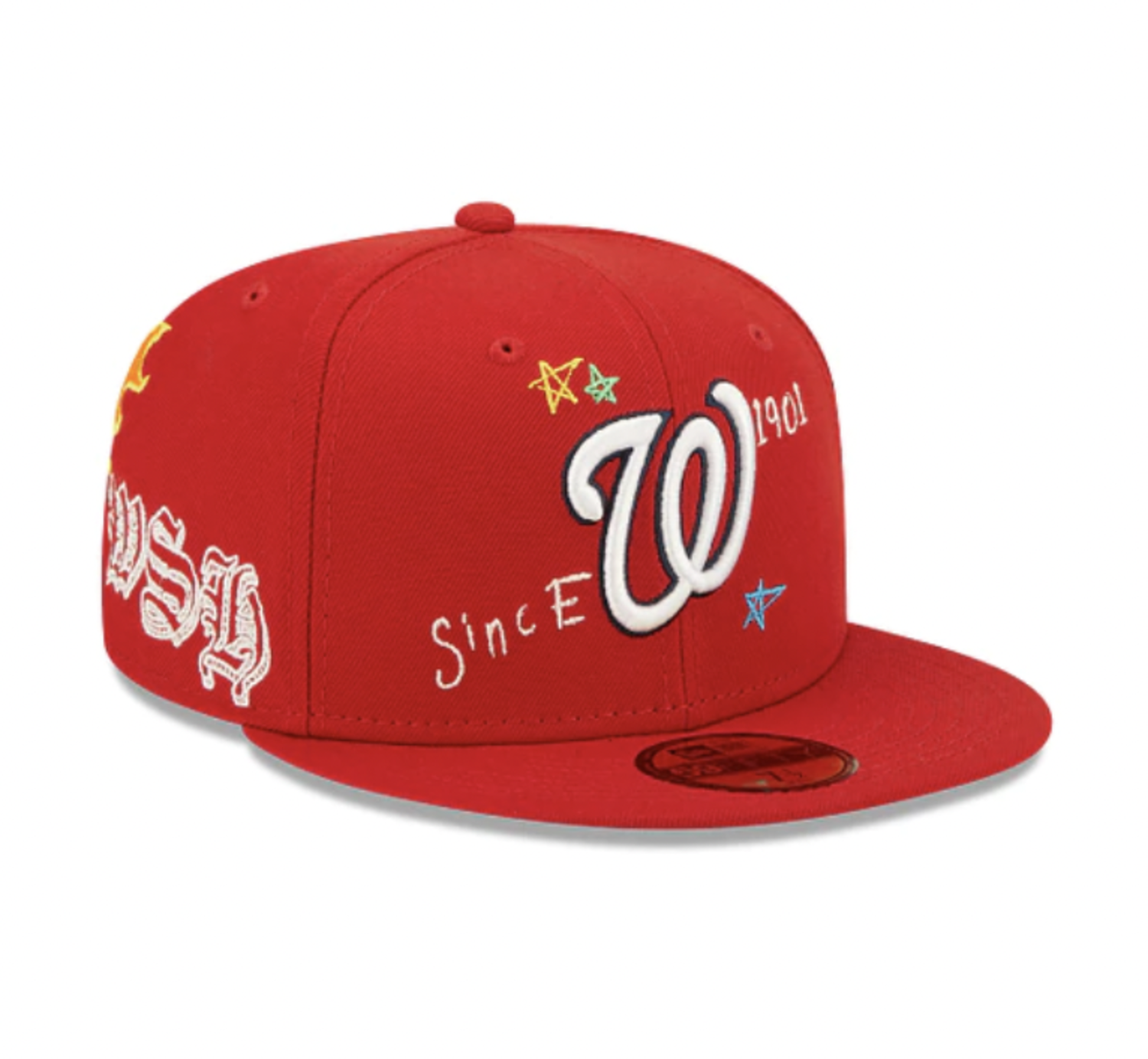 Red Washington Nationals Scribble New Era 59FIFTY Fitted 8