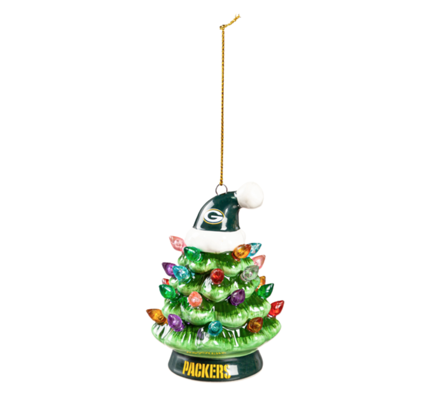 Packers Tin Santa Bell Ornament