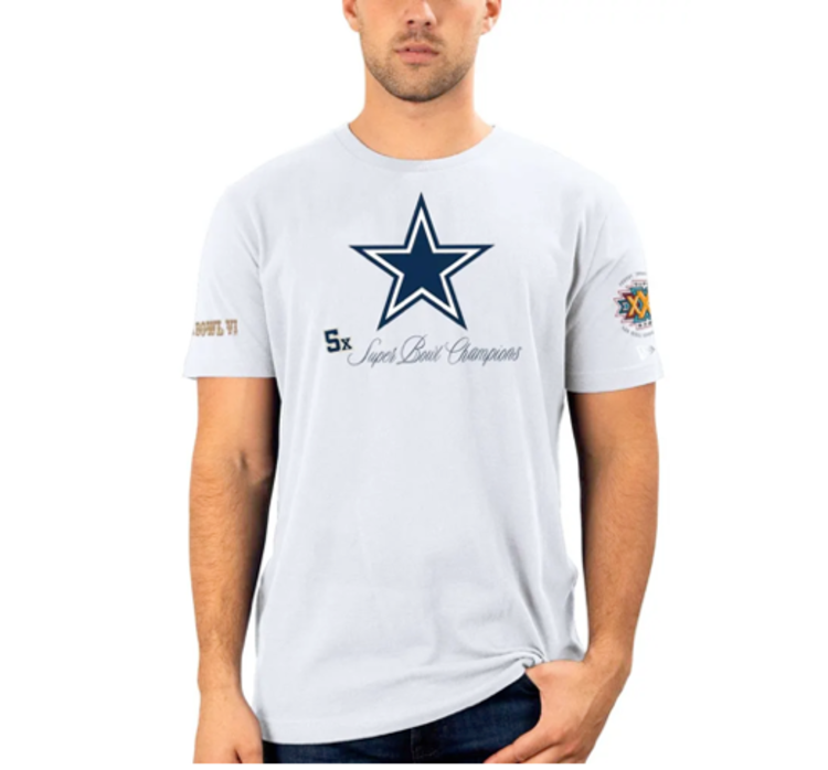 New Era Cowboys NE M Historic Champs White S/S
