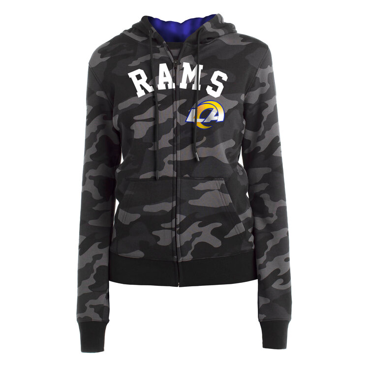 New Era Rams W NE Black Camo F/Z Hood