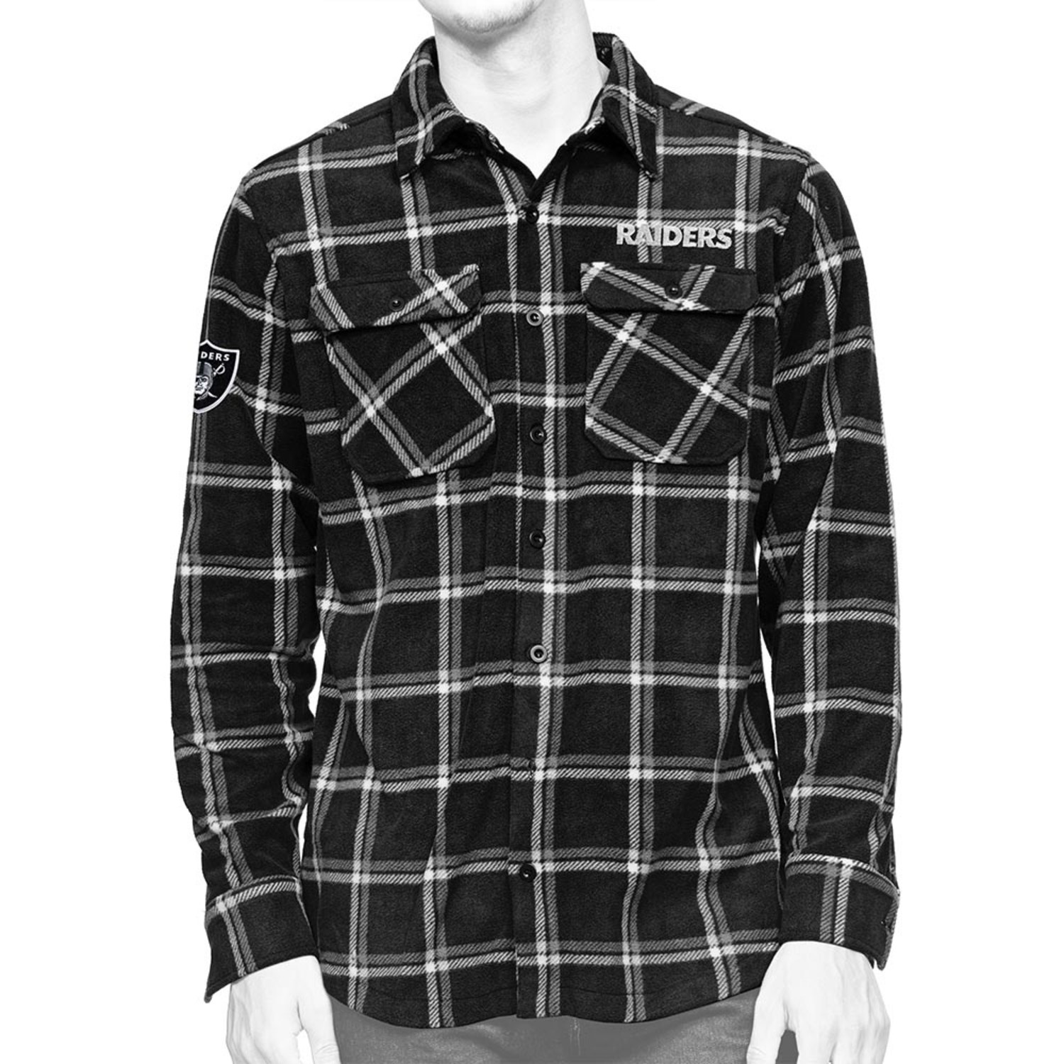 Raiders M Ease Flannel L/S - The Locker Room of Downey