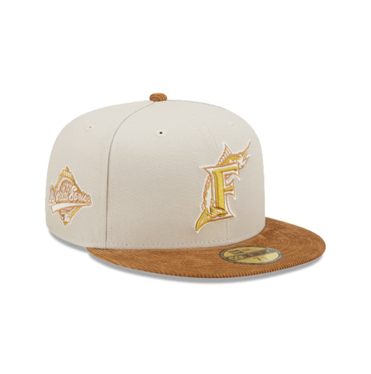 New Era Marlins 5950 Cord Visor Stone