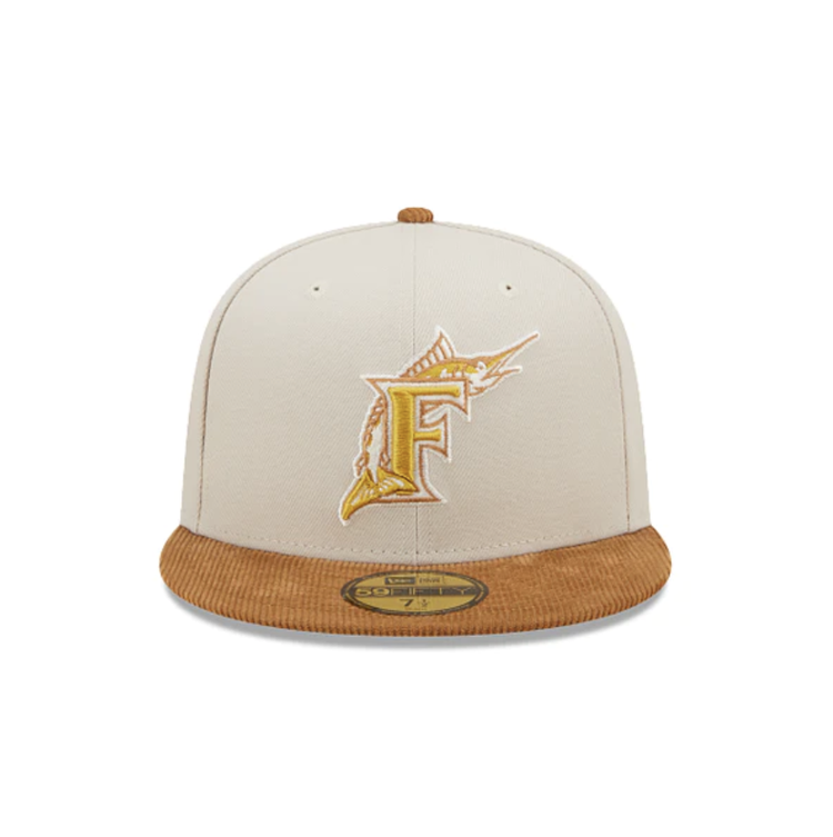 New Era Marlins 5950 Cord Visor Stone