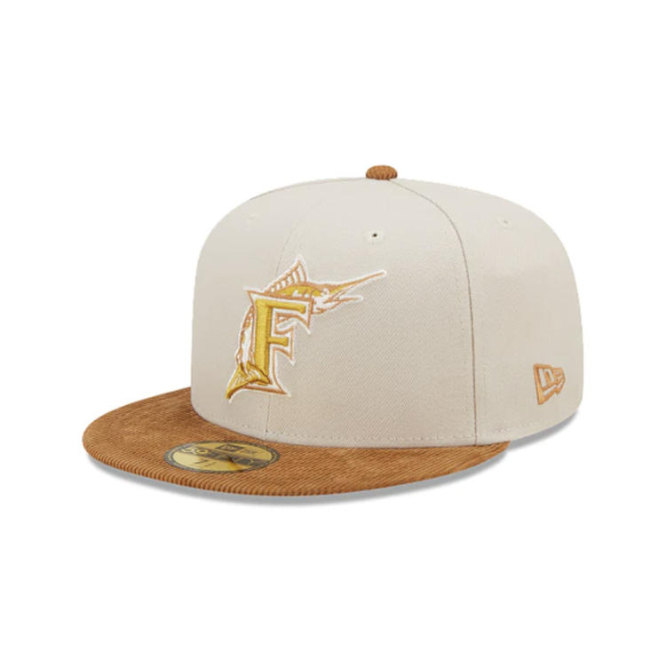 New Era Marlins 5950 Cord Visor Stone