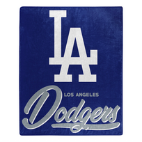 Northwest Dodgers Signature Plush Raschel Throw Blanket 50x60