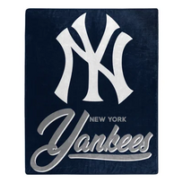 Northwest Yankees Signature Plush Raschel Throw Blanket 50x60