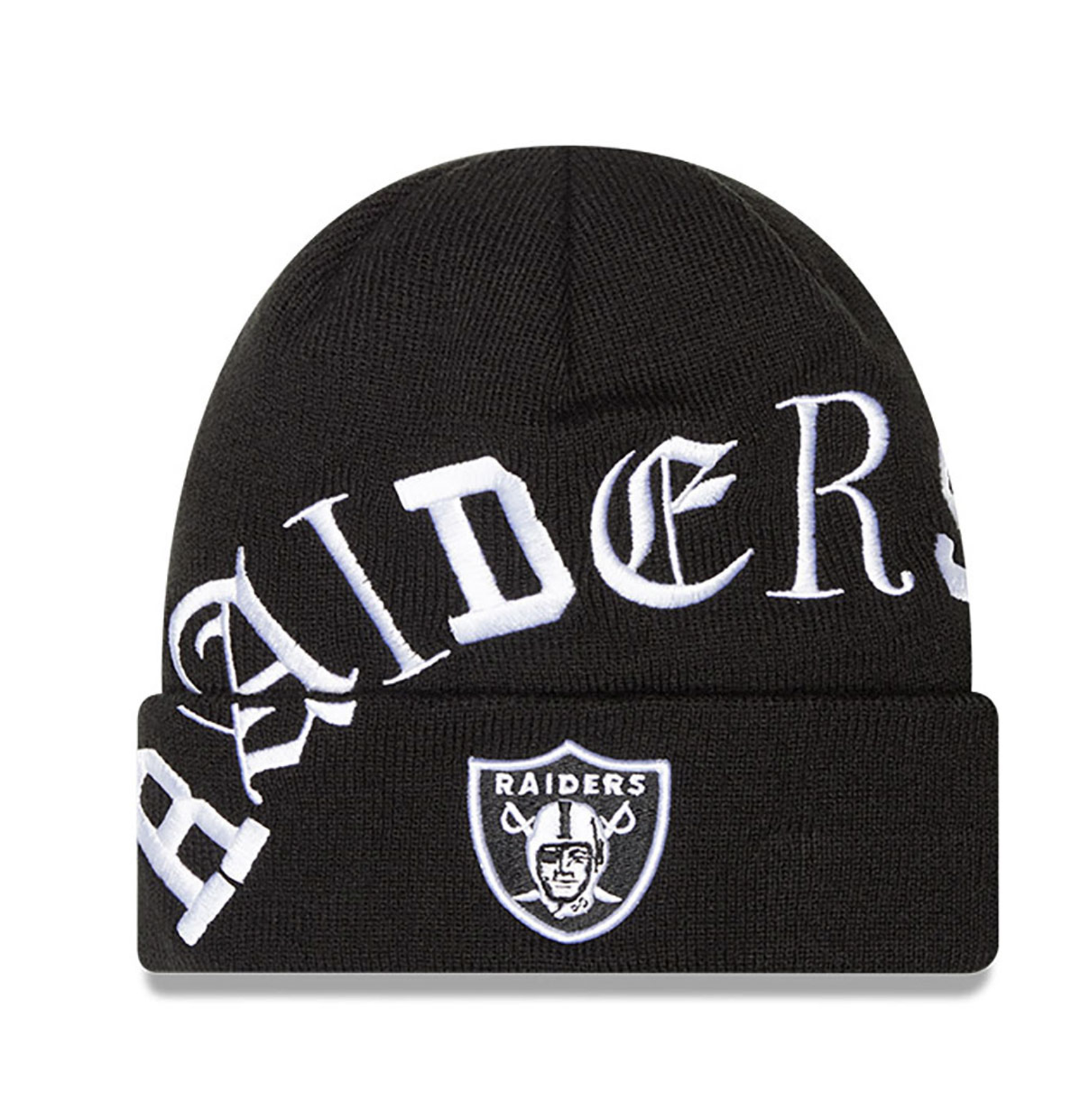 Raiders Black Letter Knit
