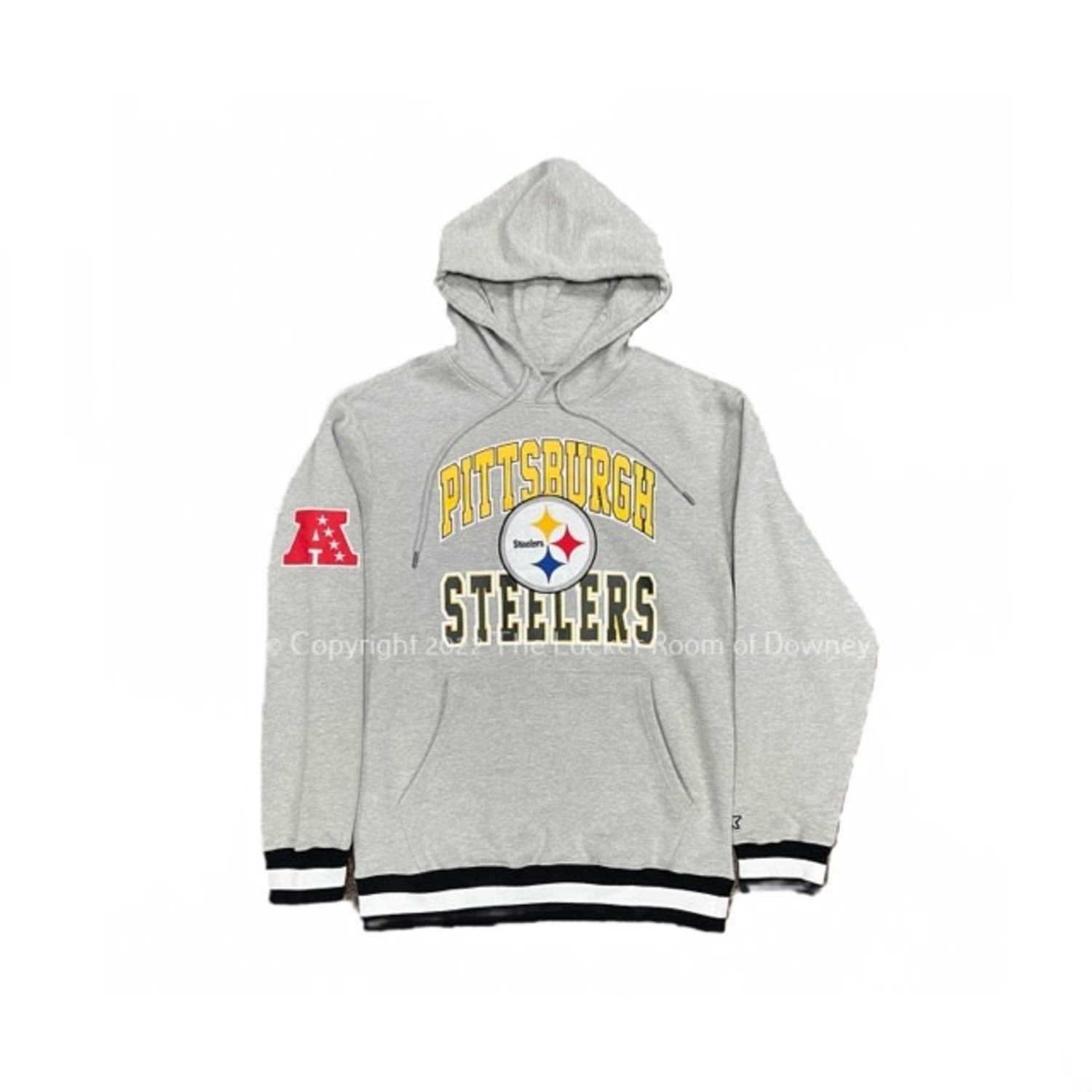 Steelers M Starter Snap Fleece Pullover Hoodie - The Locker Room