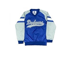 LA Dodgers M Starter The Reliever V-Neck Pullover White