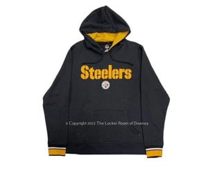 Steelers W NE Black Crop Hoodie - The Locker Room of Downey