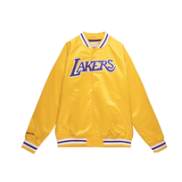 Mitchell and Ness LA Lakers M&N Lightweight Satin Jacket Yellow Gold