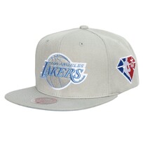 Mitchell and Ness Lakers M&N NBA 75th Silver Snapback Blue