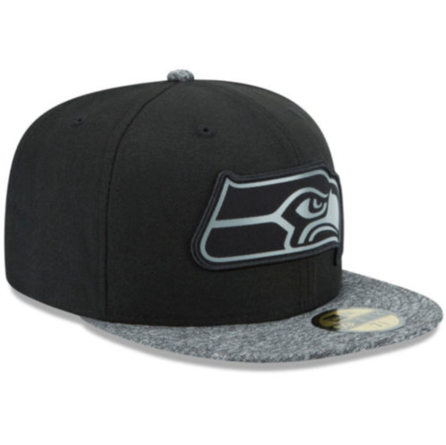 : NFL Seattle Seahawks Black & Gray Basic 5950 Fitted