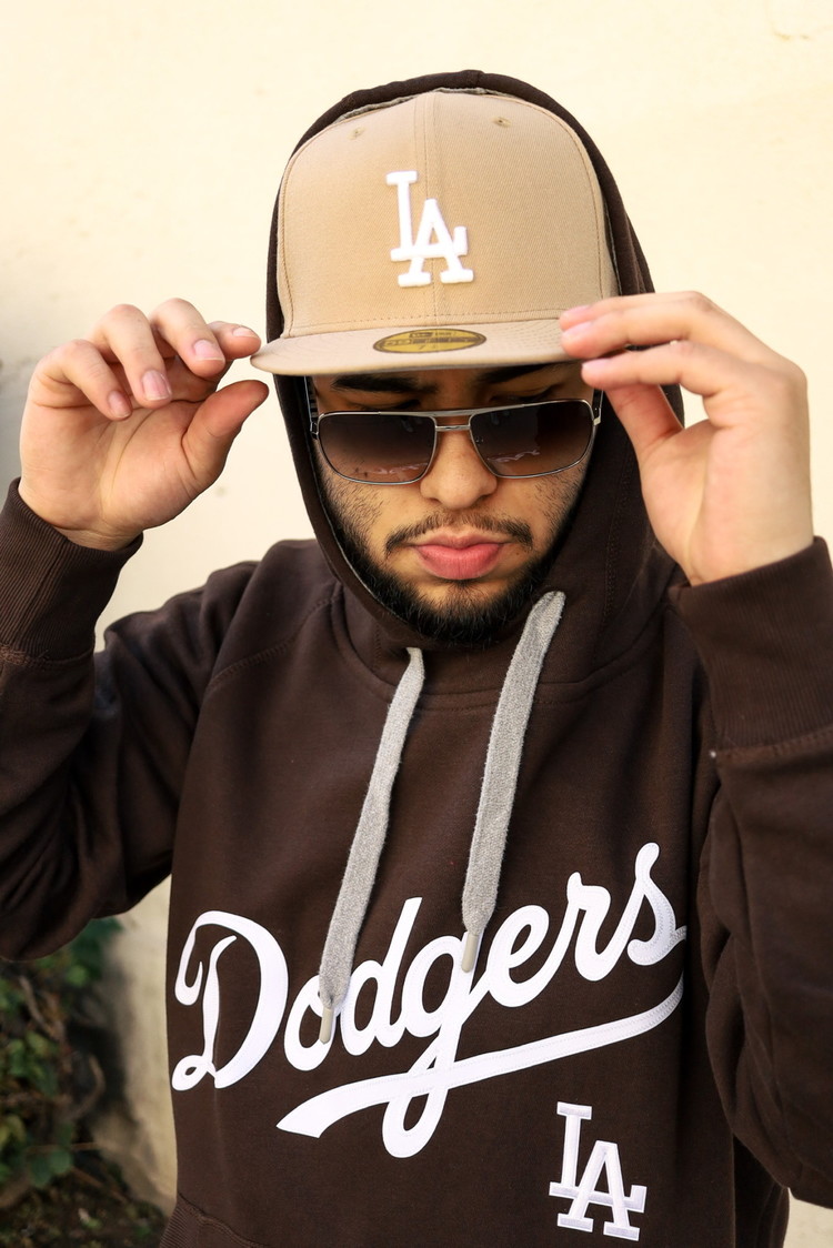 Antigua LA Brown Pullover Hoodie Wordmark