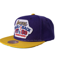 Mitchell and Ness NBA Los Angeles Lakers M&N Back to Back 87-88 Snapback Black