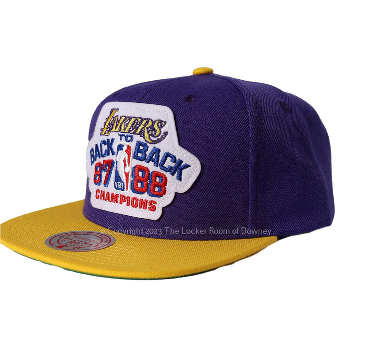 Mitchell and Ness NBA Los Angeles Lakers M&N Back to Back 87-88 Snapback Black
